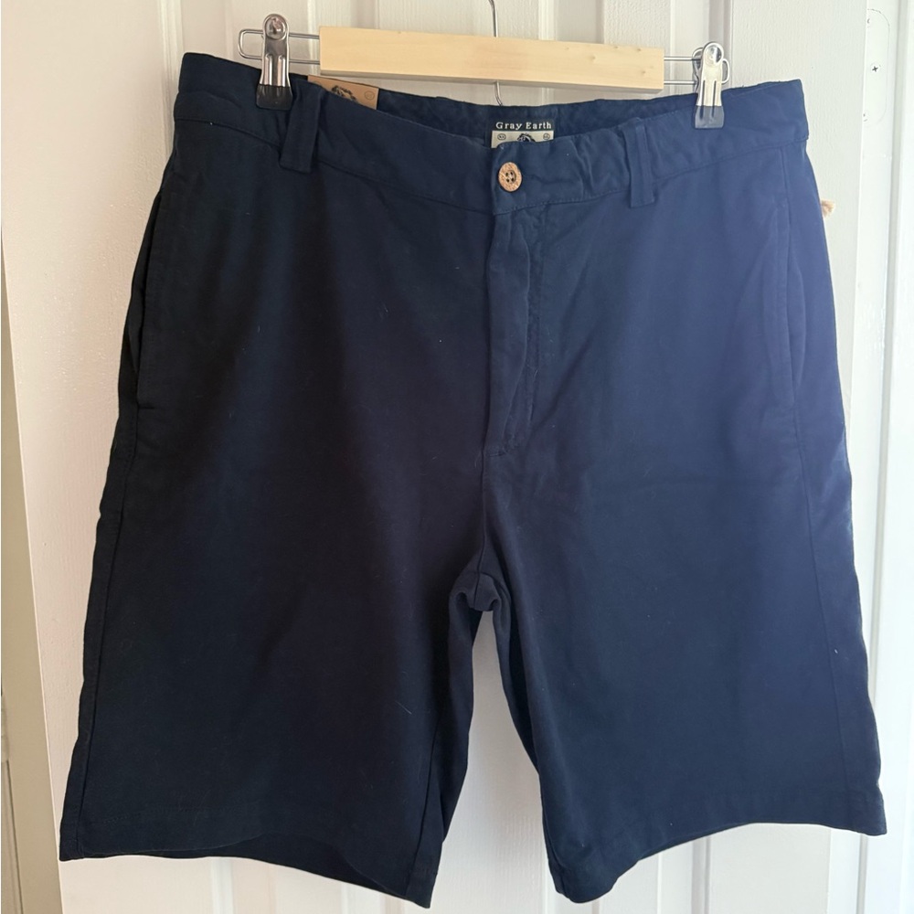 Black Flat Front Shorts with Classic Design